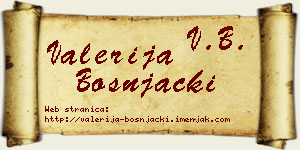 Valerija Bošnjački vizit kartica